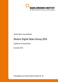 Reuters Digital News Survey 2014 – Ergebnisse für Deutschland