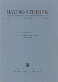 Haydn-Studien VI,3. Veröffentlichungen des Joseph Haydn-Instituts, Köln