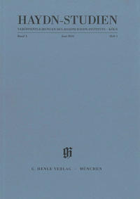 Haydn-Studien. Veröffentlichungen des Joseph Haydn-Instituts Köln, Band X, Heft 1, Juni 2010