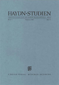 Haydn Studien. Veröffentlichungen des Joseph Haydn-Instituts Köln. Band I, Heft 2, Februar 1966