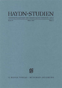 Haydn Studien. Veröffentlichungen des Joseph Haydn-Instituts Köln. Band II, Heft 1, März 1969