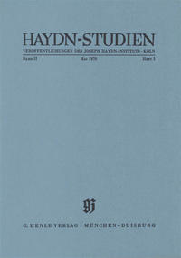 Haydn-Studien. Veröffentlichungen des Joseph Haydn-Instituts Köln. Band II, Heft 3, Mai 1970