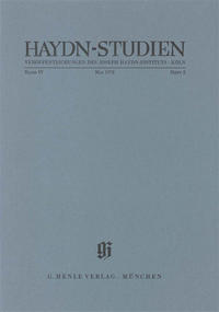 Haydn-Studien. Veröffentlichungen des Joseph Haydn-Instituts Köln. Band IV, Heft 2, Mai 1978