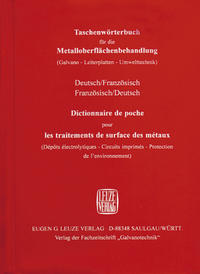 Taschenwörterbuch für die Metalloberflächenbehandlung