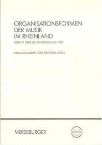 Organisationsformen der Musik im Rheinland