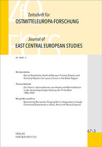 Zeitschrift für Ostmitteleuropa-Forschung 67/3 ZfO - Journal of East Central European Studies JECES 67/3