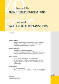 Zeitschrift für Ostmitteleuropa-Forschung (ZfO) 69/1 / Journal of East Central European Studies (JECES)