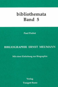 Bibliographie Ernst Meumann