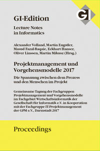 GI Edition Proceedings Band 276 Projektmanagement und Vorgehensmodelle 2017