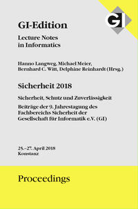 GI Edition Proceedings Band 281 SICHERHEIT 2018