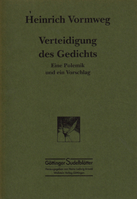 Verteidigung des Gedichts