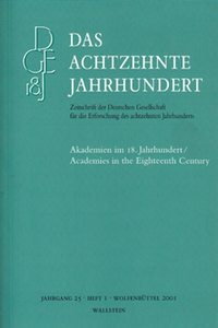 Akademien im 18. Jahrhundert / Academies in the Eighteenth Century