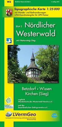 Nördlicher Westerwald, Blatt 3, Betzdorf, Wissen, Kirchen (Sieg), (WR)