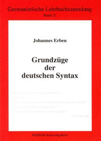 Grundzüge der deutschen Syntax