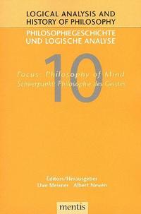 Focus: Philosophy of Mind/Schwerpunkt: Philosophie des Geistes