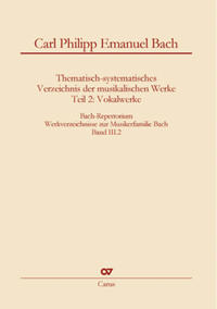 Carl Philipp Emanuel Bach: Thematisch-systematisches Verzeichnis der musikalischen Werke