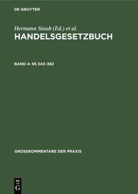 Handelsgesetzbuch / §§ 343–382