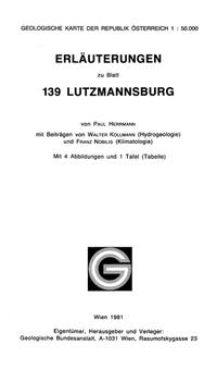 Erläuterungen zu Blatt 139 Lutzmannsburg