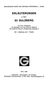 Erläuterungen zu Blatt 83 Sulzberg