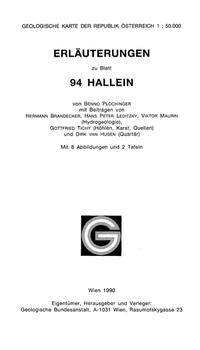 Erläuterungen zu Blatt 94 Hallein