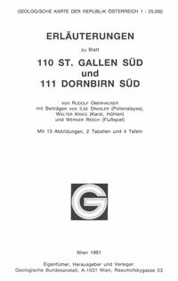 Erläuterungen zu Blatt 110 St. Gallen Süd und 111 Dornbirn Süd