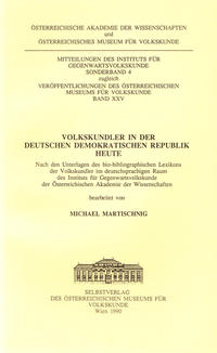 Volkskundler in der Deutschen Demokratischen Republik heute