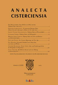 Analecta Cisterciensia 63 (2013)