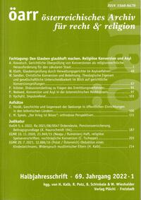 Österreichisches Archiv für Recht und Religion