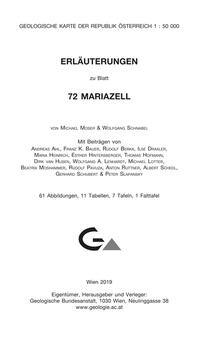 Erläuterungen zu Blatt 72 Mariazell