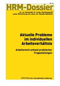 Aktuelle Probleme im individuellen Arbeitsverhältnis