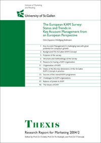 The European KAM Survey: Status and Trends in Key Account Management from an European Perspective