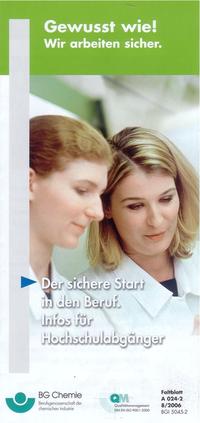 A 024-2 - Gewusst wie! Wir arbeiten sicher. Der sichere Start in den Beruf. Infos für Hochschulabgänger (BGI 5045-2)