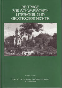 Beiträge zur schwäbischen Literatur- und Geistesgeschichte. Jubiläumsgabe... / Beiträge zur schwäbischen Literatur- und Geistesgeschichte