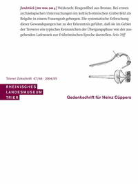 Gedenkschrift für Heinz Cüppers