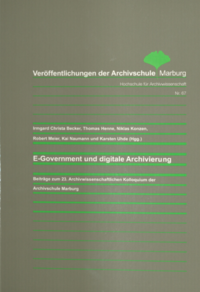 E-Government und digitale Archivierung - Cover