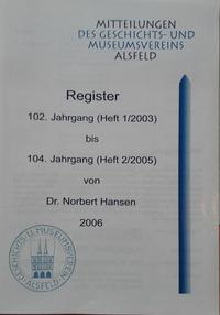 Register 102. Jahrgang (Heft 1/2003) bis 104. Jahrgang (Heft 2/2005)