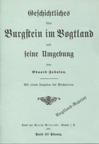 Geschichtliches über den Burgstein im Vogtland