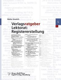 Verlagsratgeber Lektorat: Registererstellung