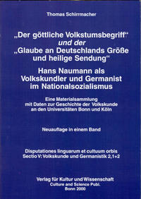 Der göttliche Volkstumsbegriff und der Glaube an Deutschlands Gröss Grösse und heilige Sendung