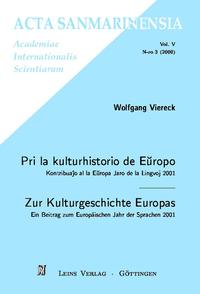 Pri la kulturhistorio de E?ropo /Zur Kulturgeschichte Europas