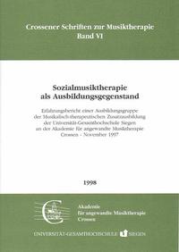 Sozialmusiktherapie als Ausbildungsgegenstand