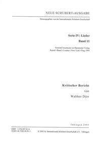 Neue Schubert-Ausgabe. Kritische Berichte / Lieder 11