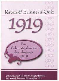 Raten & Erinnern Quiz 1919