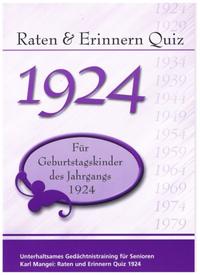 Raten & Erinnern Quiz 1924