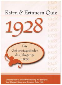 Raten & Erinnern Quiz 1928