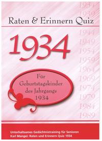 Raten & Erinnern Quiz 1934