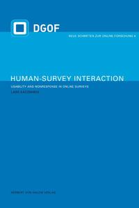 Human Survey-Interaction. Usability and Nonresponse in Online Surveys