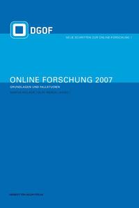 Online-Forschung 2007: Grundlagen und Fallstudien