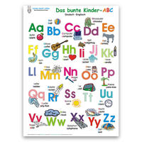 Das bunte Kinder-ABC. Poster / Das bunte Kinder-ABC deutsch-englisch