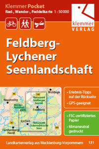 Klemmer Pocket Rad-, Wander- und Paddelkarte Felberg-Lychener Seenlandschaft